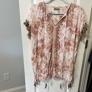 Skemo Small Bohemian Tie-Dye Tassel Top